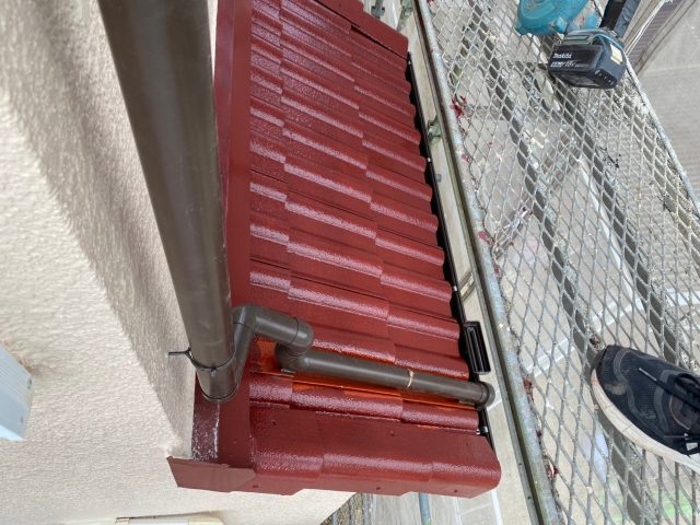 播磨町で交換された竪樋